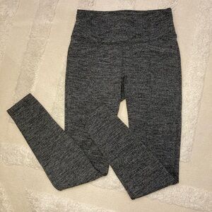 Athleta Charcoal Herringbone Knit Leggings